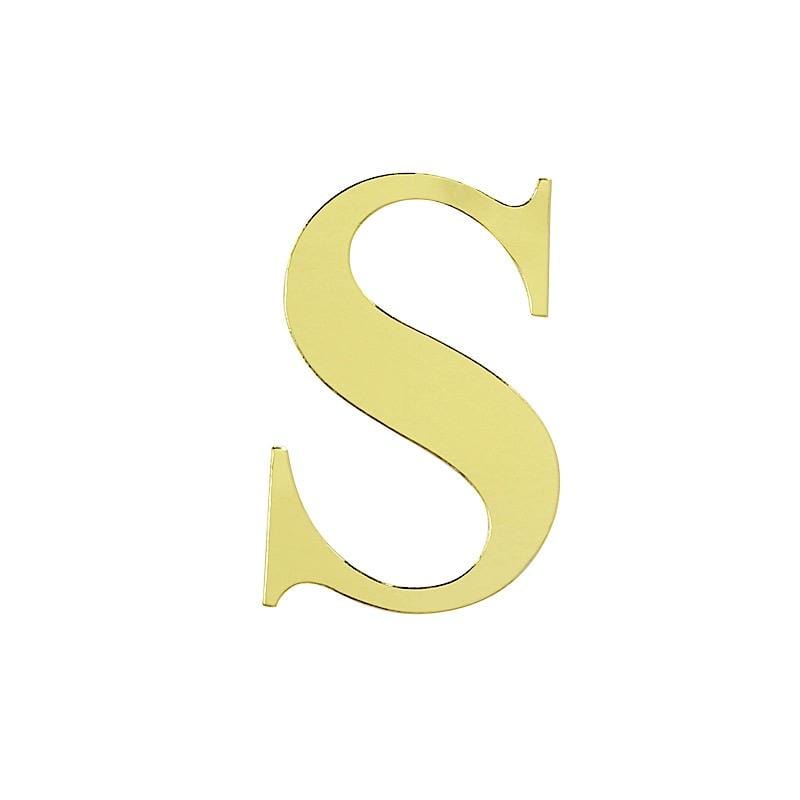 4 Metallic Gold 5 in Letter Stickers Backdrop Wall Decorations