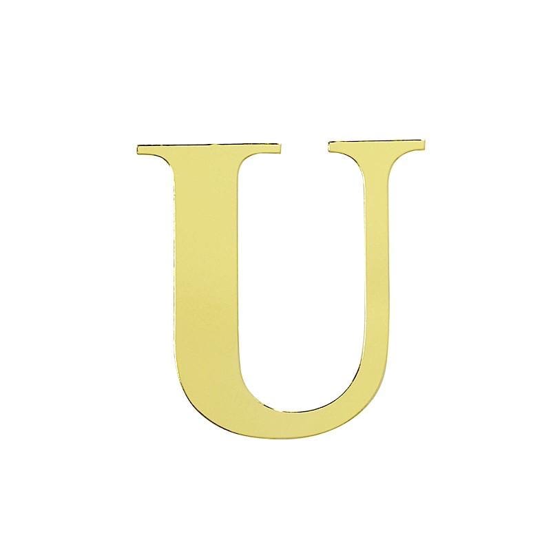 4 Metallic Gold 5 in Letter Stickers Backdrop Wall Decorations
