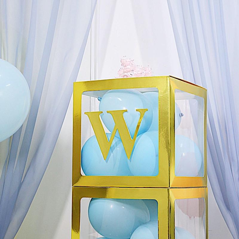 4 Metallic Gold 5 in Letter Stickers Backdrop Wall Decorations