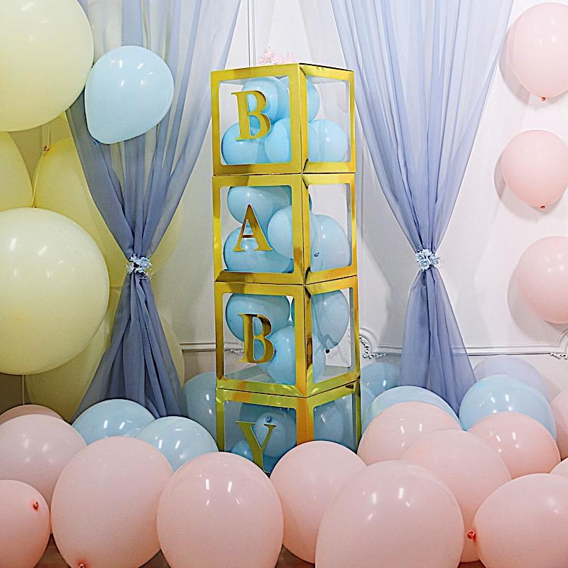4 Metallic Gold 5 in Letter Stickers Backdrop Wall Decorations