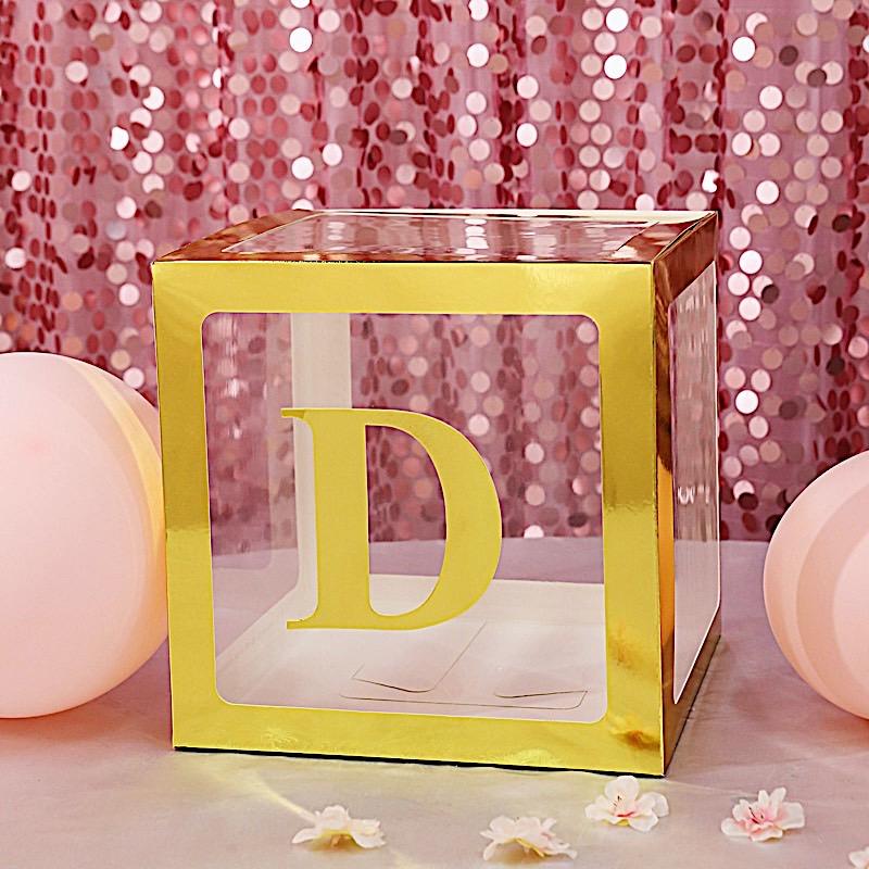 4 Metallic Gold 5 in Letter Stickers Backdrop Wall Decorations