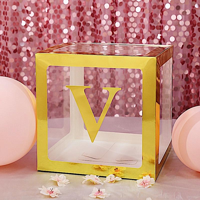 4 Metallic Gold 5 in Letter Stickers Backdrop Wall Decorations
