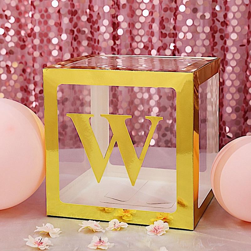 4 Metallic Gold 5 in Letter Stickers Backdrop Wall Decorations