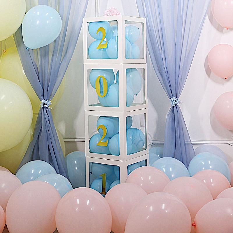 4 Metallic Gold 5 in Number Stickers Backdrop Wall Decorations