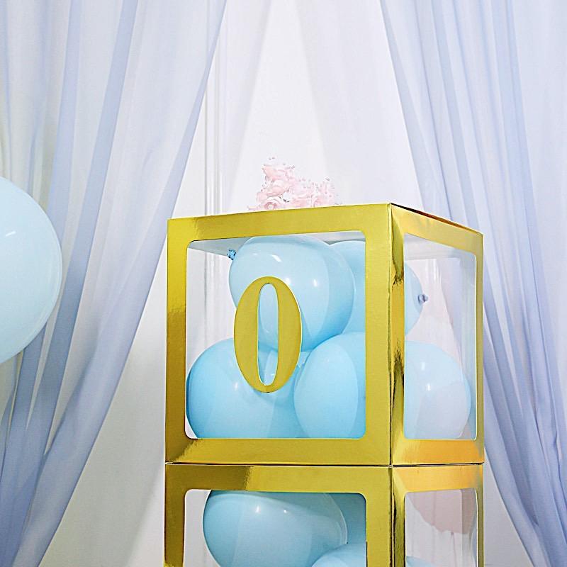 4 Metallic Gold 5 in Number Stickers Backdrop Wall Decorations