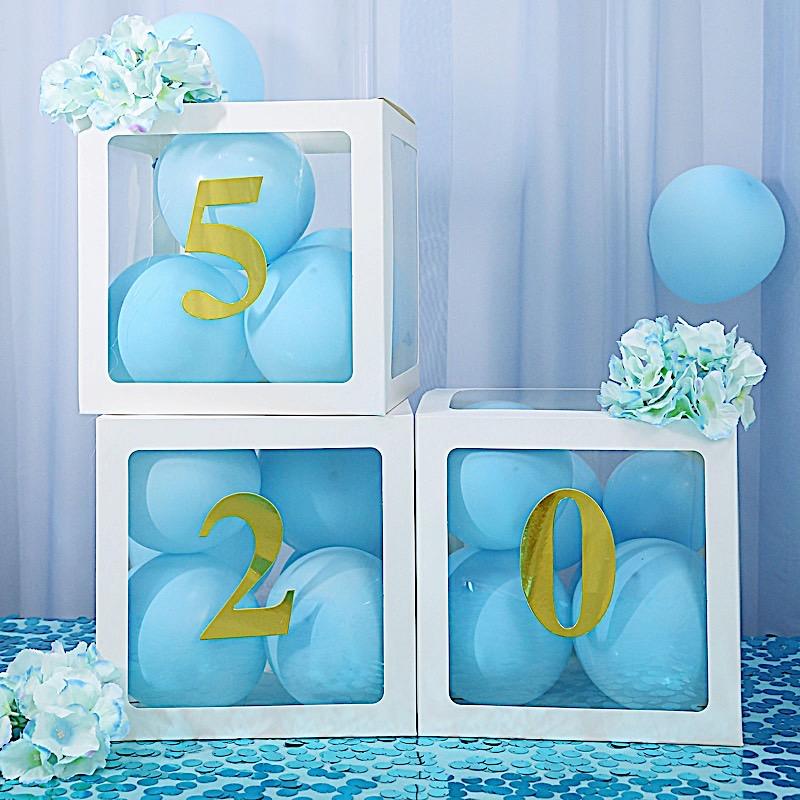 4 Metallic Gold 5 in Number Stickers Backdrop Wall Decorations