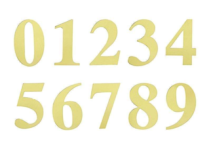 4 Metallic Gold 5 in Number Stickers Backdrop Wall Decorations