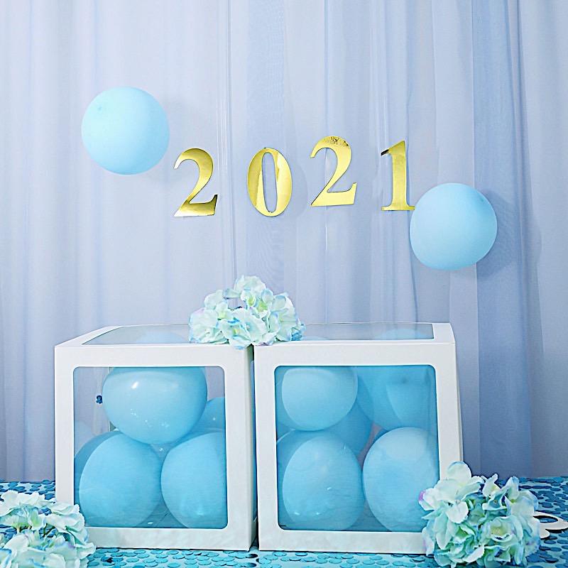 4 Metallic Gold 5 in Number Stickers Backdrop Wall Decorations