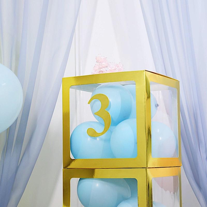 4 Metallic Gold 5 in Number Stickers Backdrop Wall Decorations