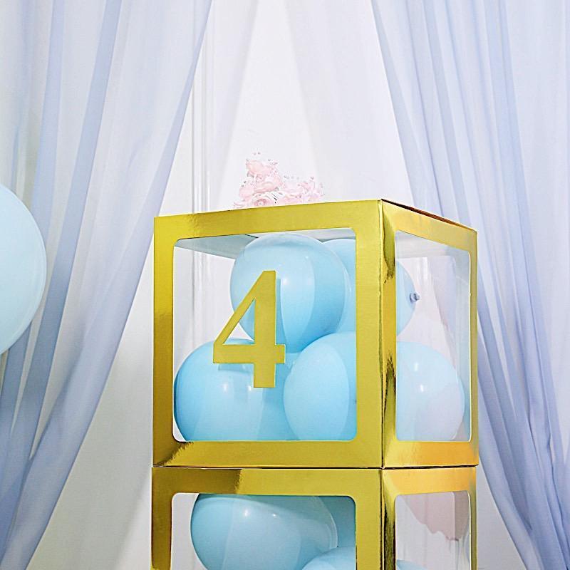 4 Metallic Gold 5 in Number Stickers Backdrop Wall Decorations
