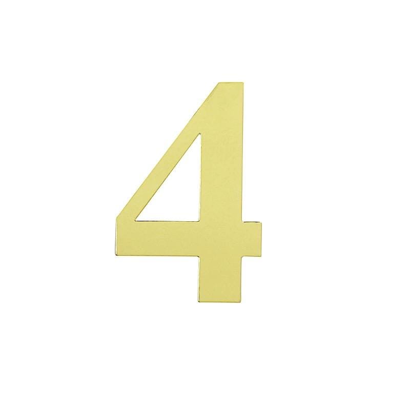 4 Metallic Gold 5 in Number Stickers Backdrop Wall Decorations