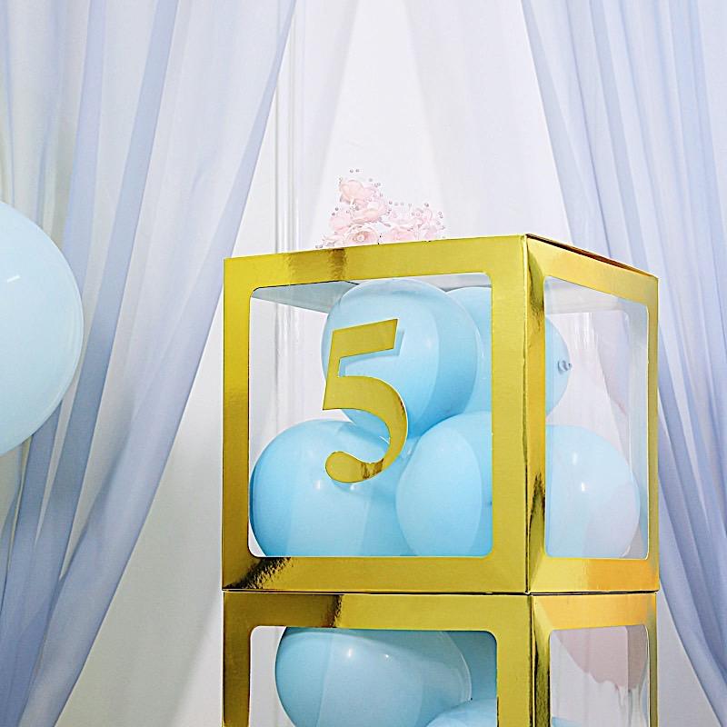 4 Metallic Gold 5 in Number Stickers Backdrop Wall Decorations