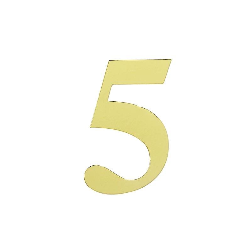 4 Metallic Gold 5 in Number Stickers Backdrop Wall Decorations