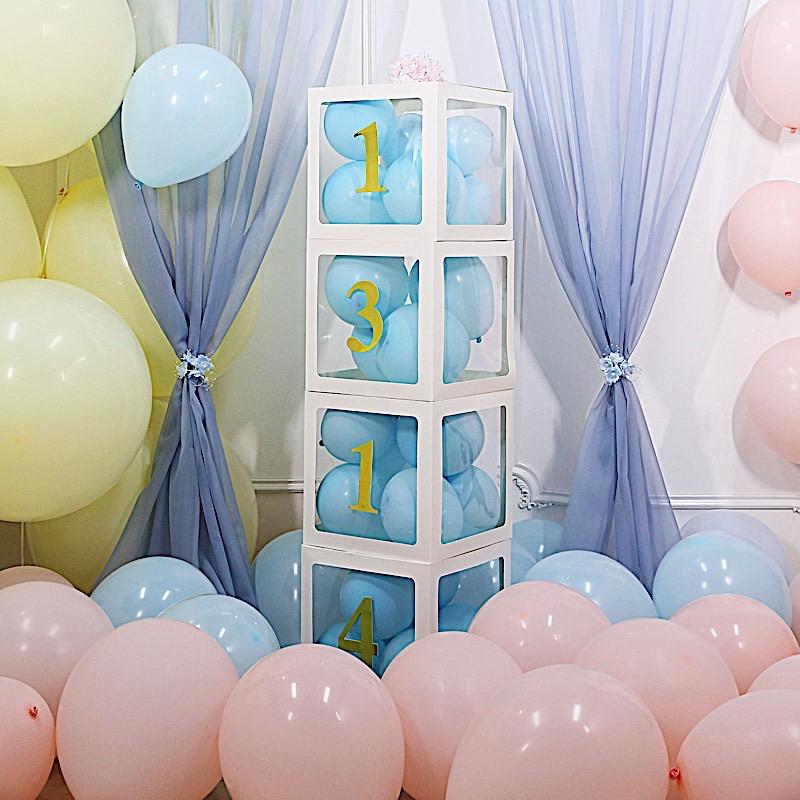 4 Metallic Gold 5 in Number Stickers Backdrop Wall Decorations