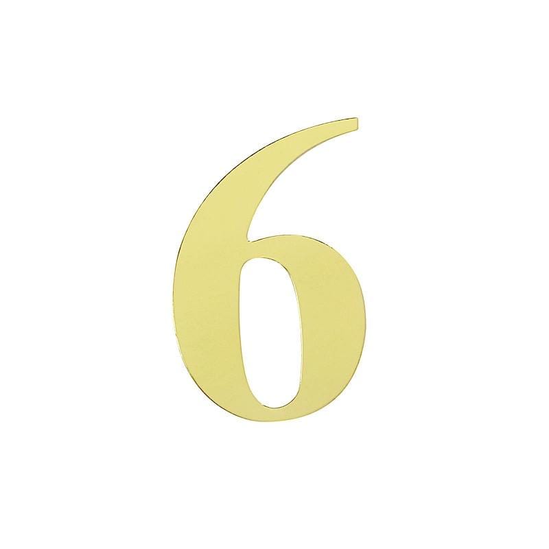 4 Metallic Gold 5 in Number Stickers Backdrop Wall Decorations
