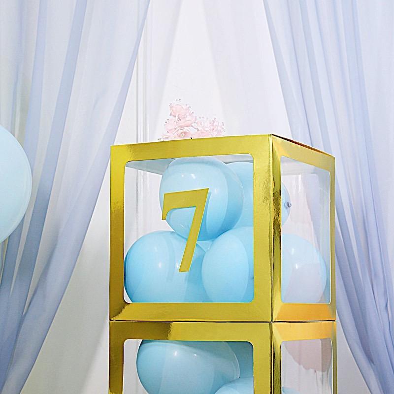 4 Metallic Gold 5 in Number Stickers Backdrop Wall Decorations