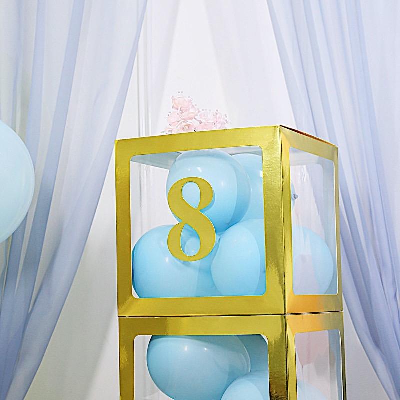 4 Metallic Gold 5 in Number Stickers Backdrop Wall Decorations