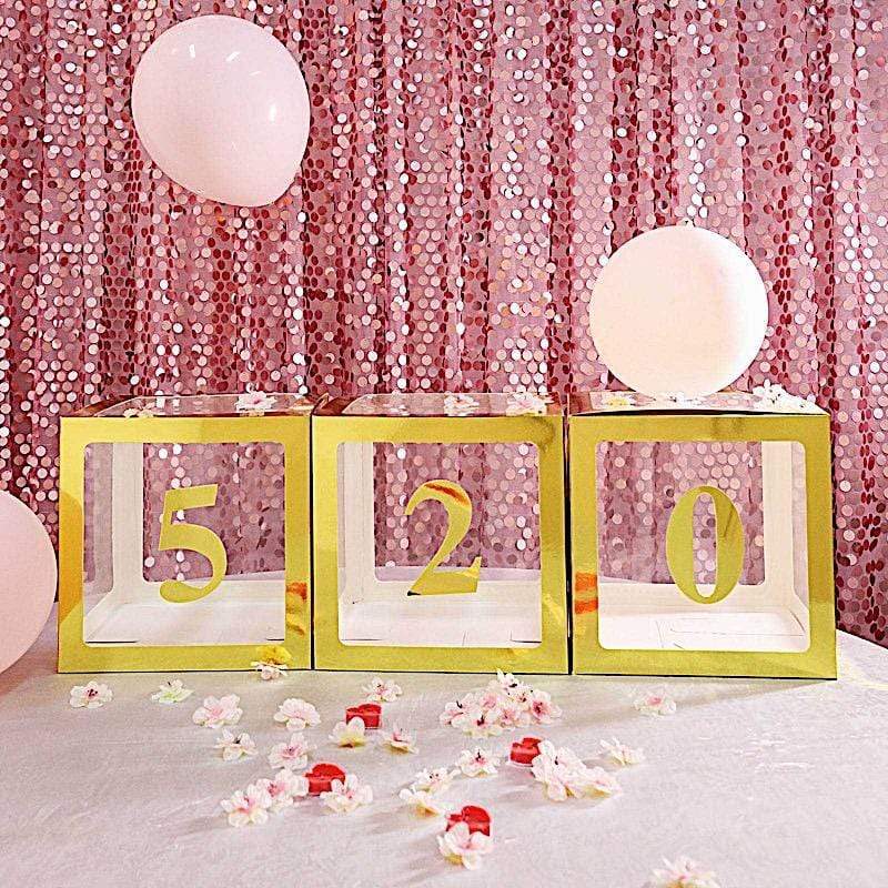 4 Metallic Gold 5 in Number Stickers Backdrop Wall Decorations