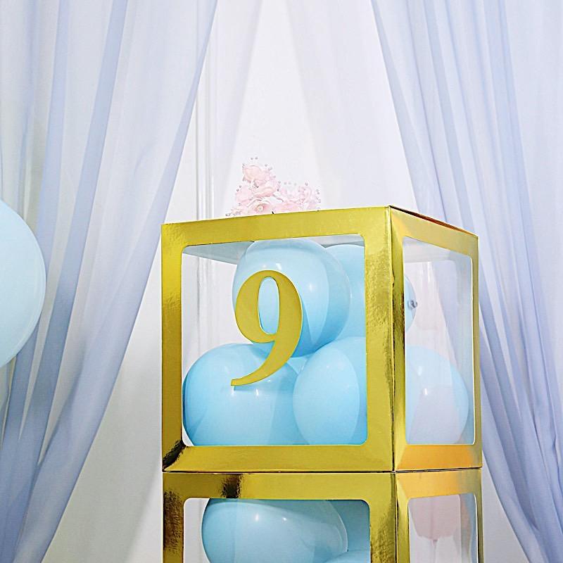 4 Metallic Gold 5 in Number Stickers Backdrop Wall Decorations