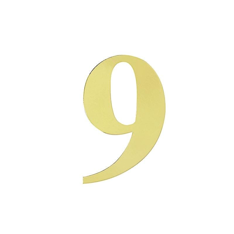 4 Metallic Gold 5 in Number Stickers Backdrop Wall Decorations