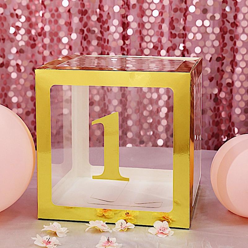 4 Metallic Gold 5 in Number Stickers Backdrop Wall Decorations