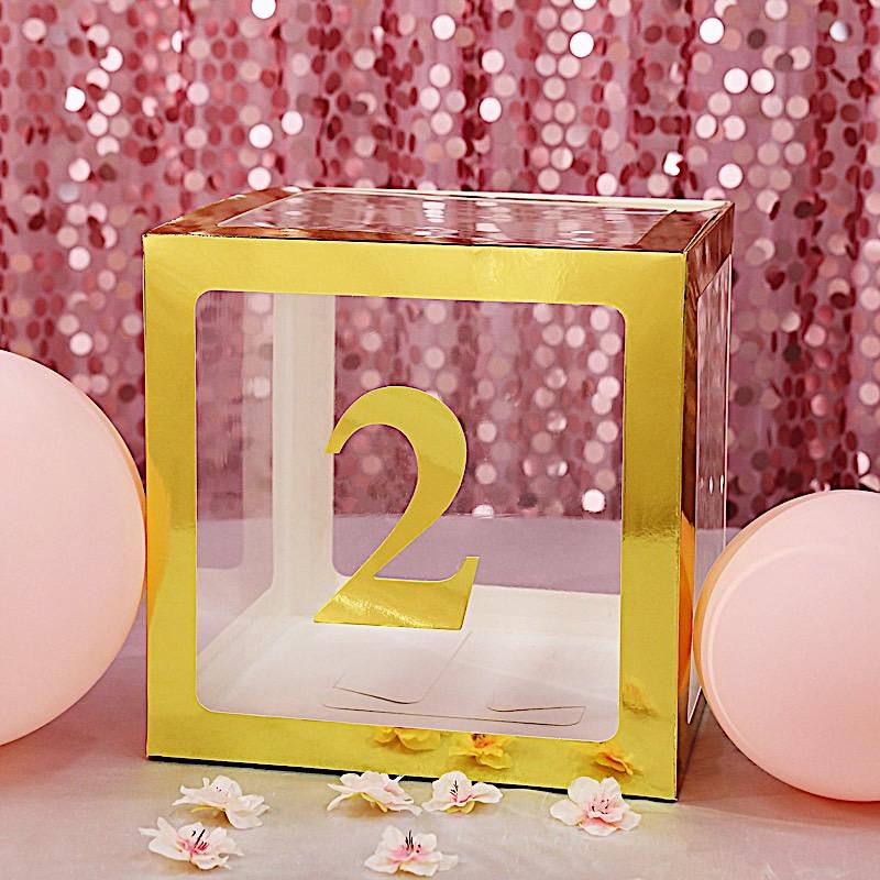 4 Metallic Gold 5 in Number Stickers Backdrop Wall Decorations