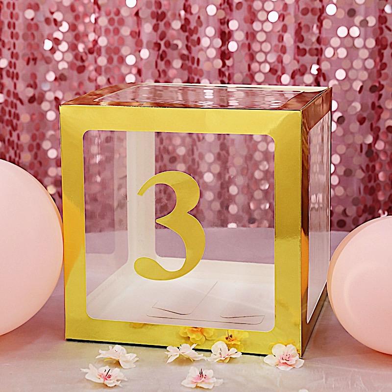 4 Metallic Gold 5 in Number Stickers Backdrop Wall Decorations