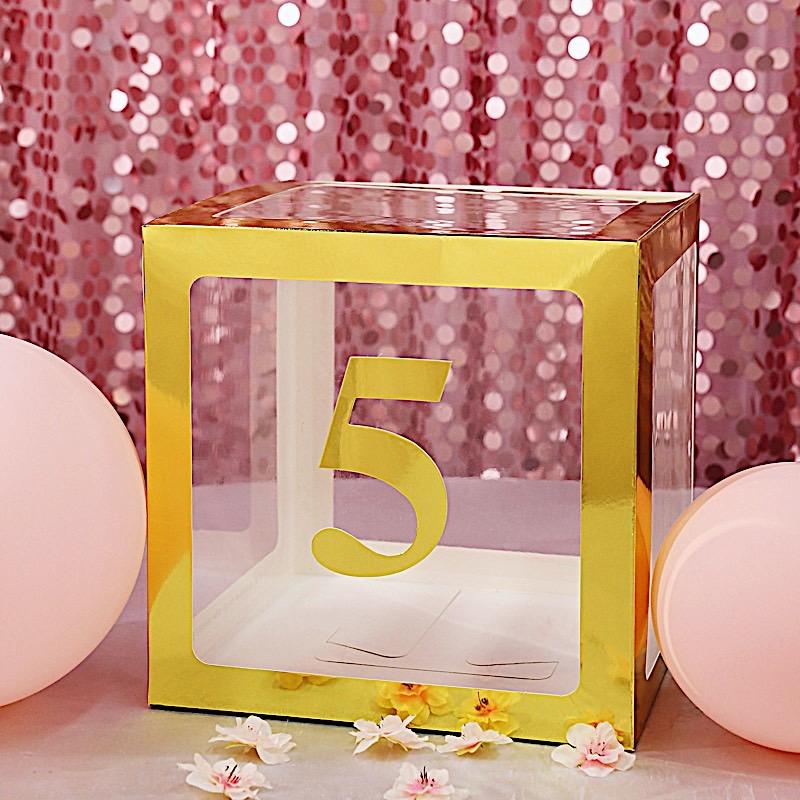 4 Metallic Gold 5 in Number Stickers Backdrop Wall Decorations