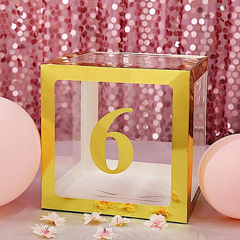 4 Metallic Gold 5 in Number Stickers Backdrop Wall Decorations