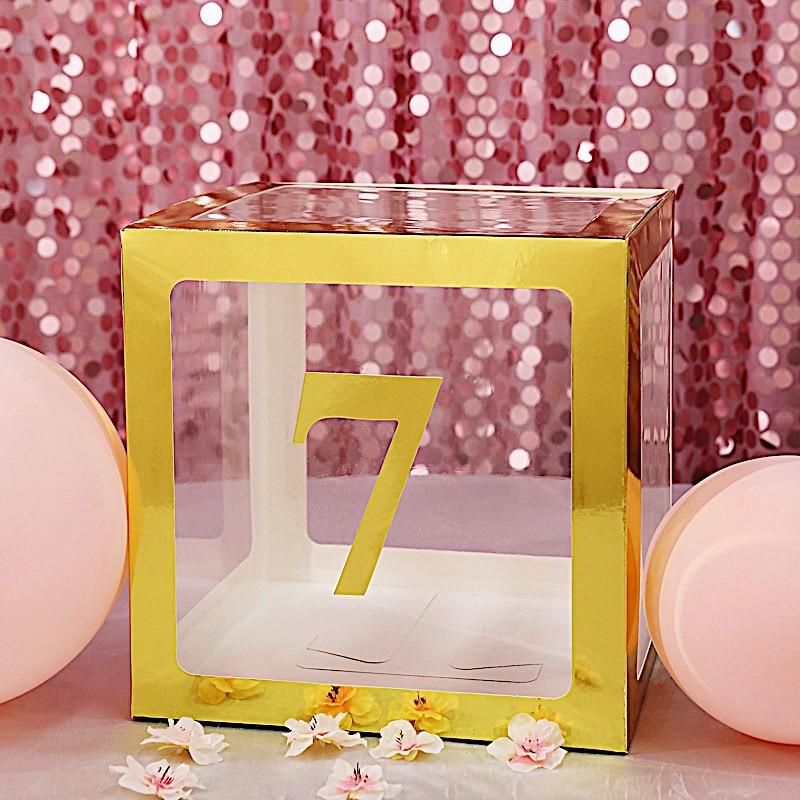 4 Metallic Gold 5 in Number Stickers Backdrop Wall Decorations