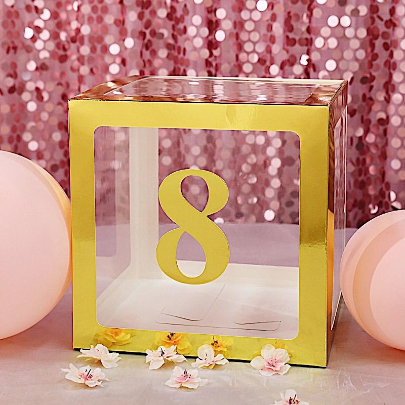 4 Metallic Gold 5 in Number Stickers Backdrop Wall Decorations