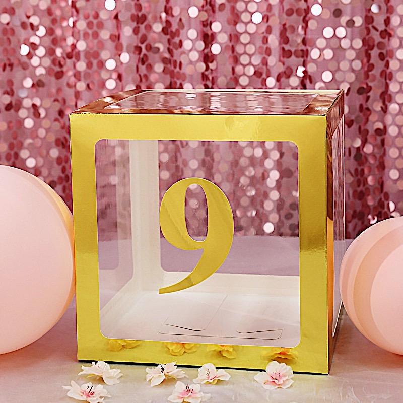 4 Metallic Gold 5 in Number Stickers Backdrop Wall Decorations