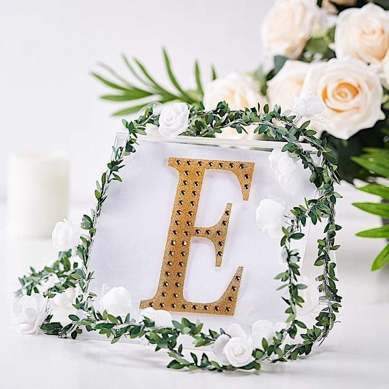 6 in Letter Gold Self-Adhesive Rhinestones Gems Sticker