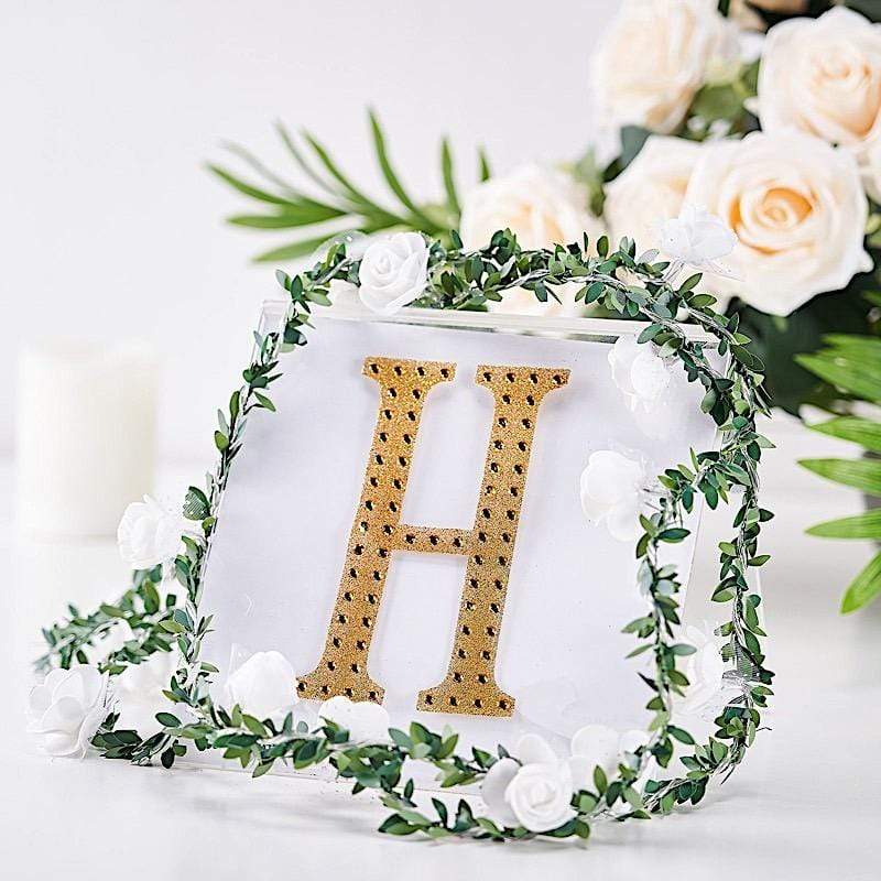 6 in Letter Gold Self-Adhesive Rhinestones Gems Sticker
