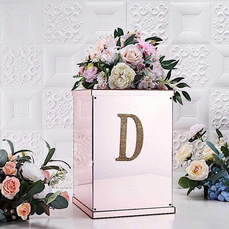 6 in Letter Gold Self-Adhesive Rhinestones Gems Sticker