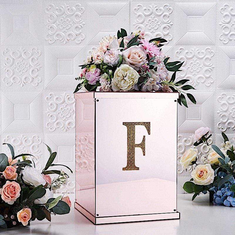 6 in Letter Gold Self-Adhesive Rhinestones Gems Sticker