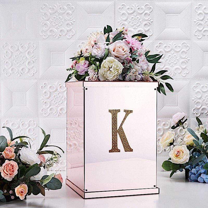 6 in Letter Gold Self-Adhesive Rhinestones Gems Sticker