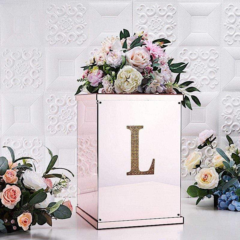 6 in Letter Gold Self-Adhesive Rhinestones Gems Sticker