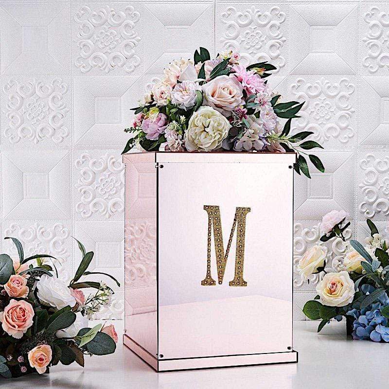 6 in Letter Gold Self-Adhesive Rhinestones Gems Sticker