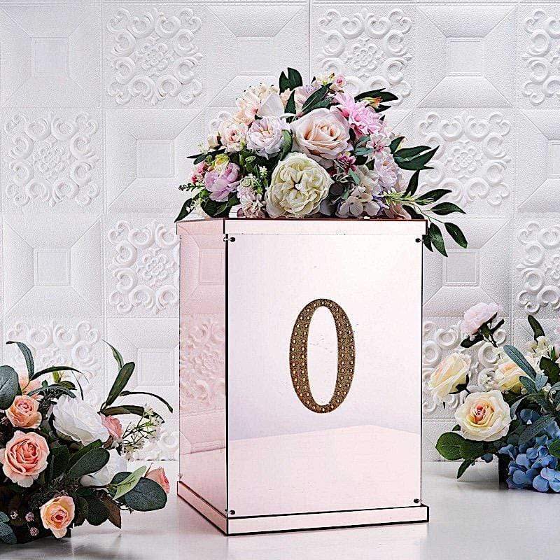 6 in Letter Gold Self-Adhesive Rhinestones Gems Sticker