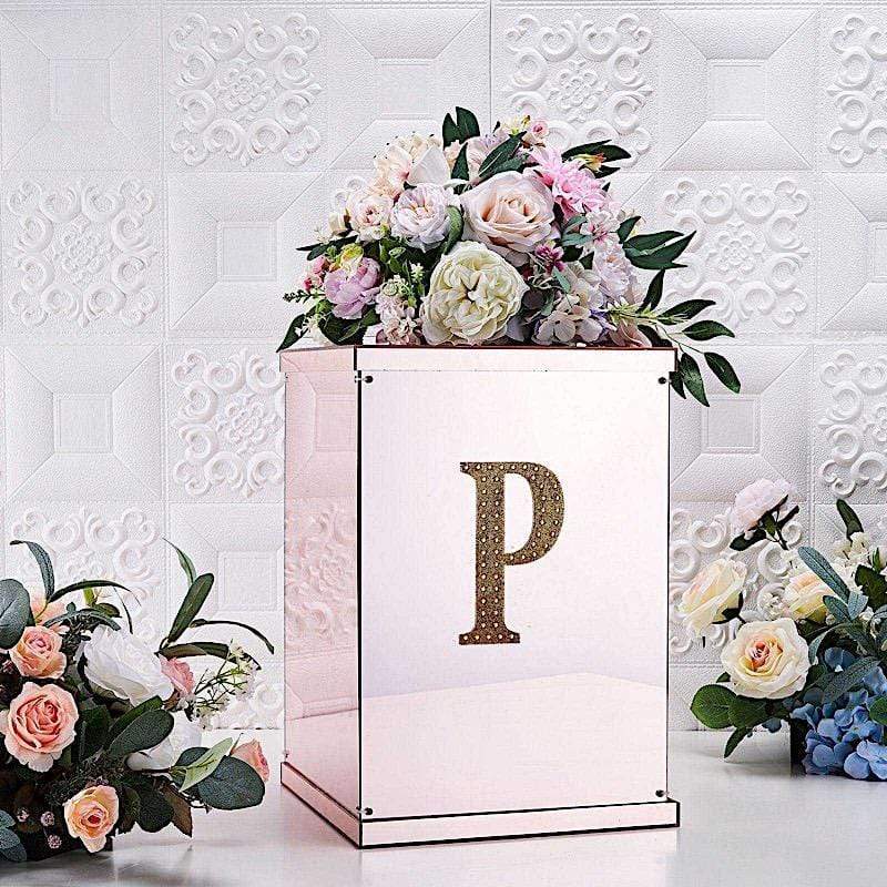 6 in Letter Gold Self-Adhesive Rhinestones Gems Sticker