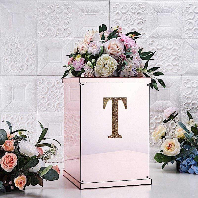 6 in Letter Gold Self-Adhesive Rhinestones Gems Sticker