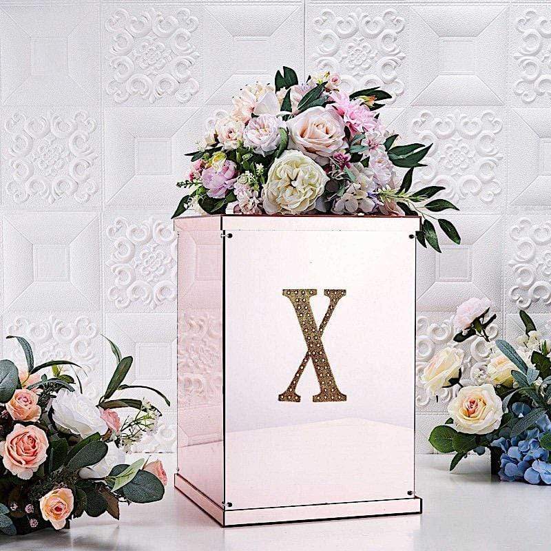 6 in Letter Gold Self-Adhesive Rhinestones Gems Sticker
