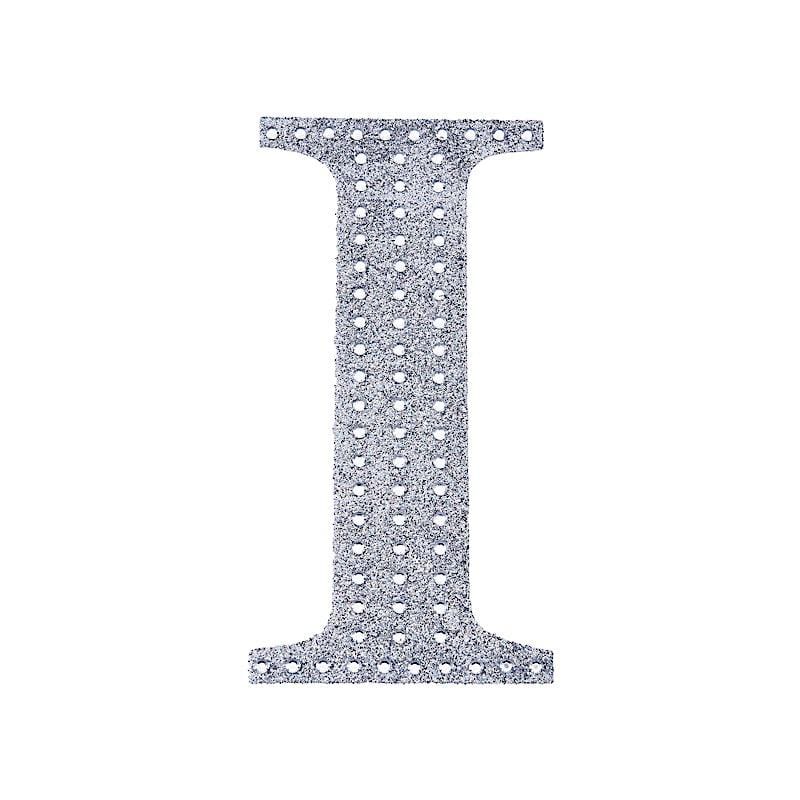 6 in Letter Silver Self-Adhesive Rhinestones Gems Sticker