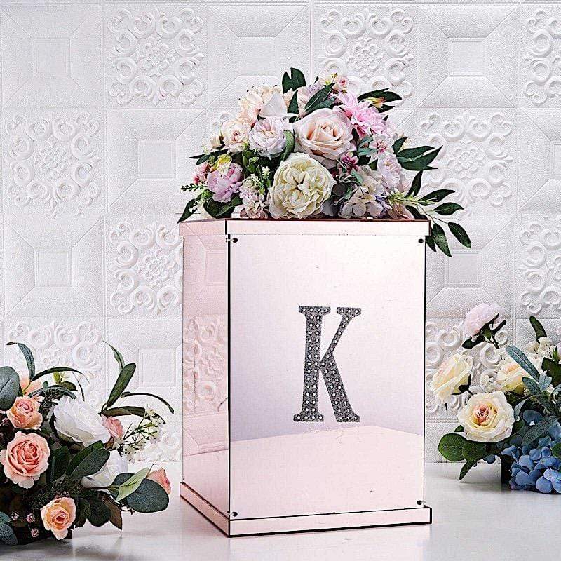 6 in Letter Silver Self-Adhesive Rhinestones Gems Sticker
