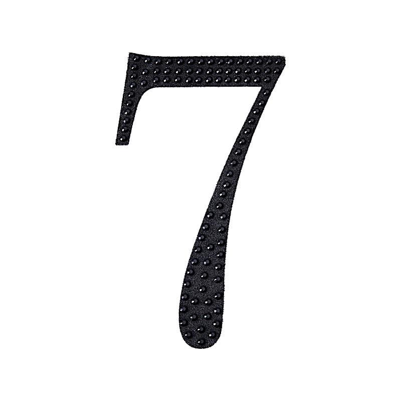 6 in Number Black Self-Adhesive Rhinestones Gems Sticker