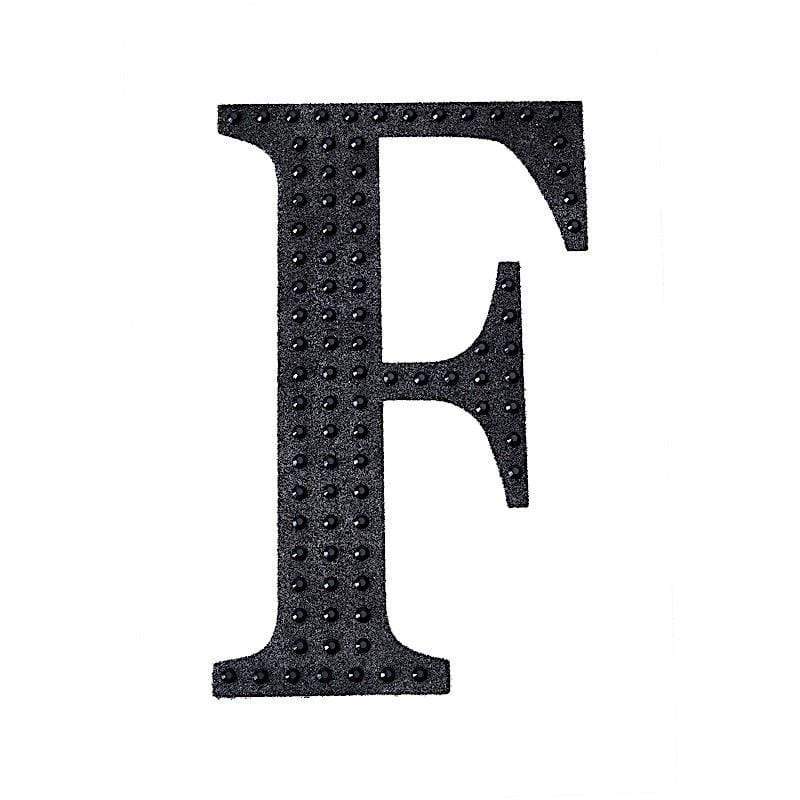 8 in Letter Black Self-Adhesive Rhinestones Gems Sticker