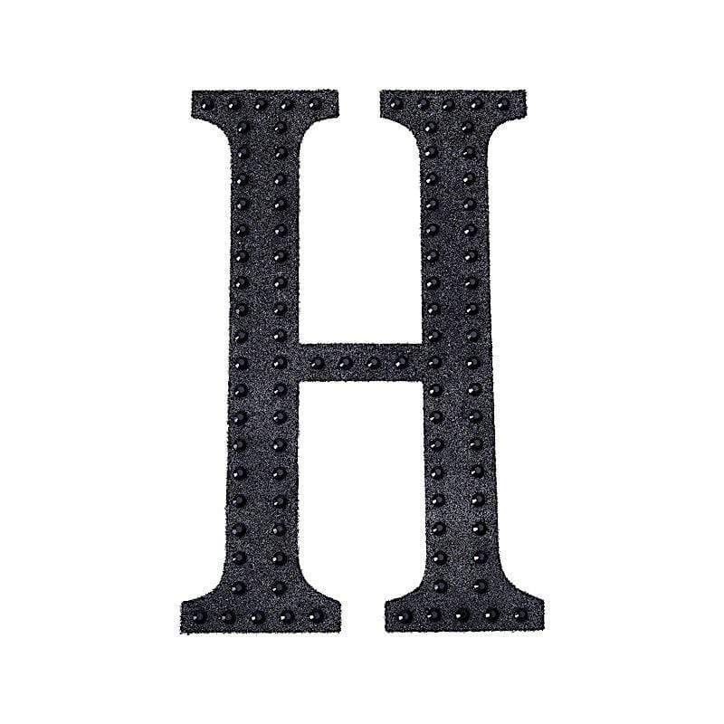 8 in Letter Black Self-Adhesive Rhinestones Gems Sticker