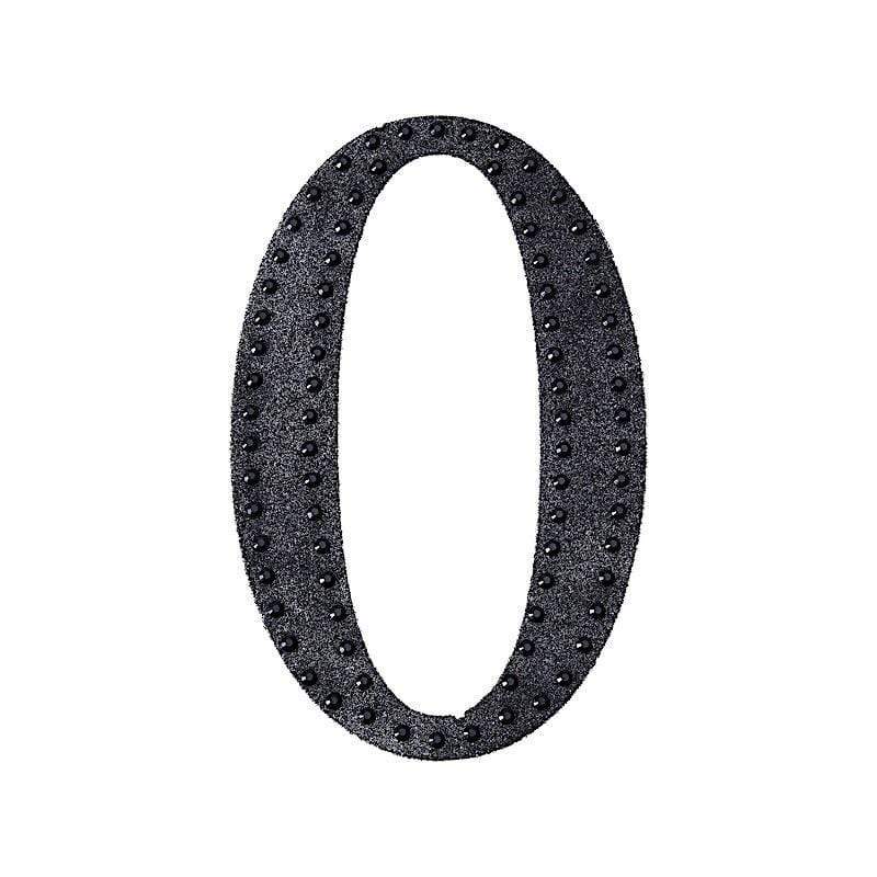 8 in Letter Black Self-Adhesive Rhinestones Gems Sticker