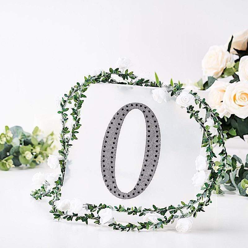 8 in Letter Black Self-Adhesive Rhinestones Gems Sticker